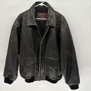 Vintage American Classics Leather Aviator A-2 Bomber Jacket Retro Flight XL